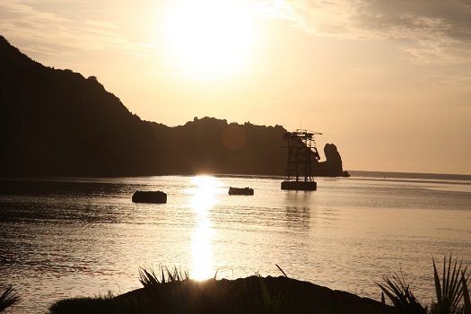 Abbildung 27: Sonnenuntergang mit den drei Fördertürmen (Foto: Arne).